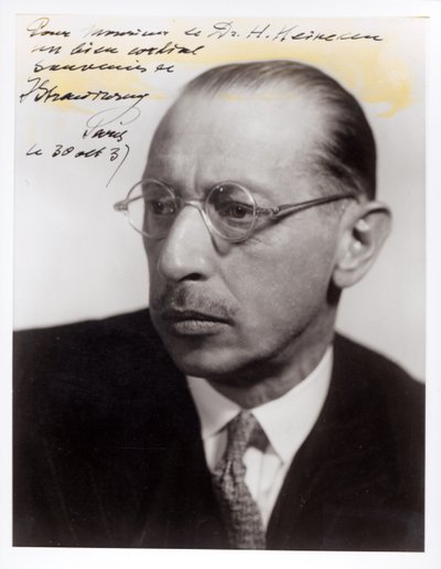 Portrait of Igor Stravinsky by Unbekannt