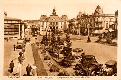 Esplanade of the Hotel de Ville, Vichy, France by William M. Timlin