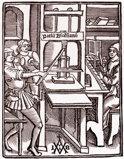Printing press 1511 by Unbekannter Künstler