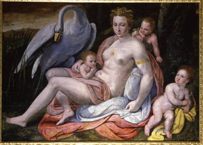 Leda and the Swan by Unbekannter Künstler