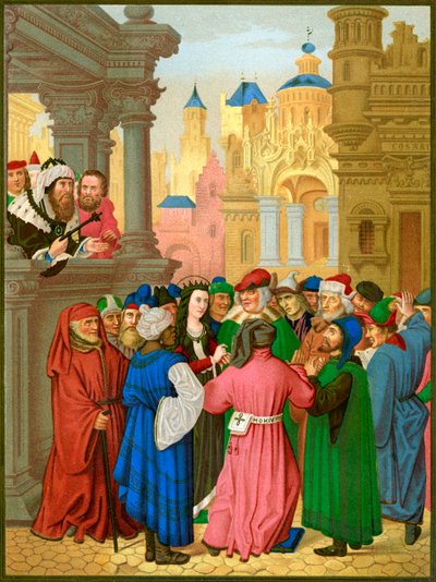 Saint Catherine with doctors of Alexandria by Unbekannter Künstler