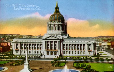 San Francisco: City Hall, Civic Center by Unbekannter Künstler