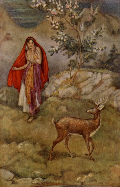 Sita Finding the Magic Deer by Unbekannter Künstler