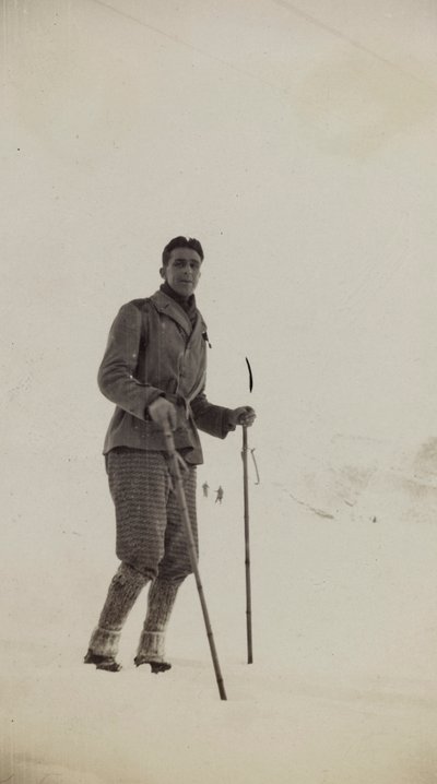 Skier at Abetone by Unbekannter Künstler