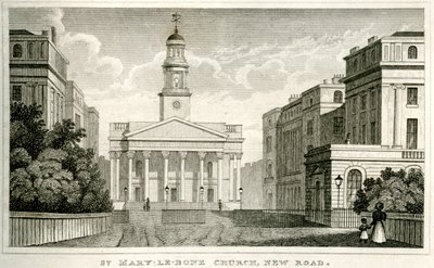 St Mary-le-bone Church, New Road by Unbekannt