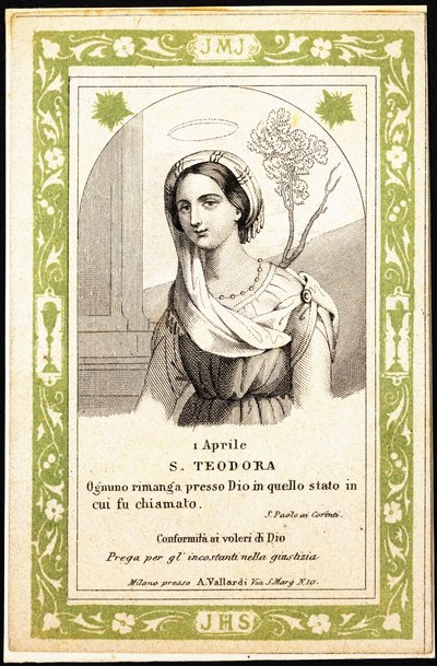St. Theodora by Unbekannter Künstler