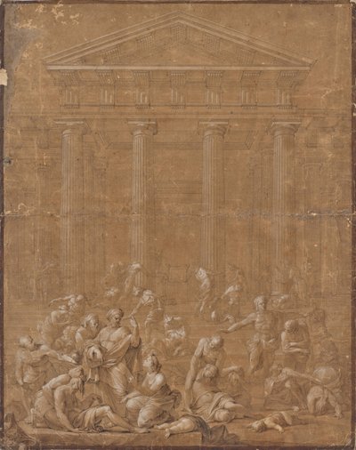 Temple Scene by Unbekannter Künstler