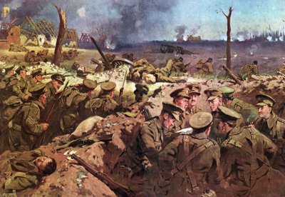 The 4th Suffolks at Neuve Chapelle by Unbekannter Künstler