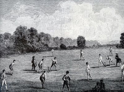 The Royal Academy Club playing cricket by Unbekannt