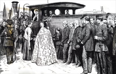 The Blessing of a Train in Spain by Unbekannt