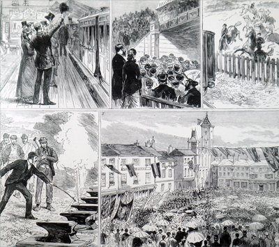 The opening of Newbury and Didcot railway by Unbekannt