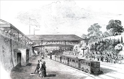 The royal train leaving Cheltenham by Unbekannt