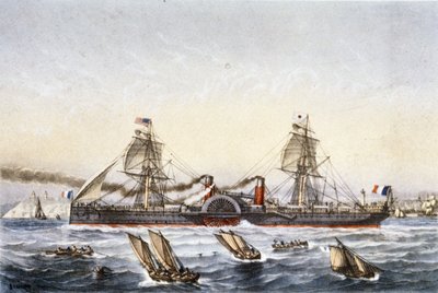 The sailing and steamship Washington by Unbekannter Künstler