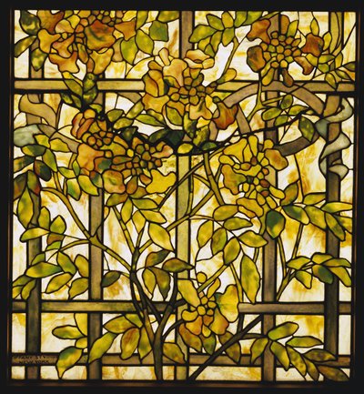 Trumpet Vine glass window, Tiffany Studios by Unbekannt