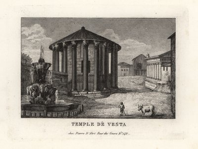 View of the Temple of Vesta, Rome by Unbekannt