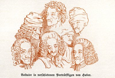 Voltaire. Various Sketched Portraits by Unbekannter Künstler