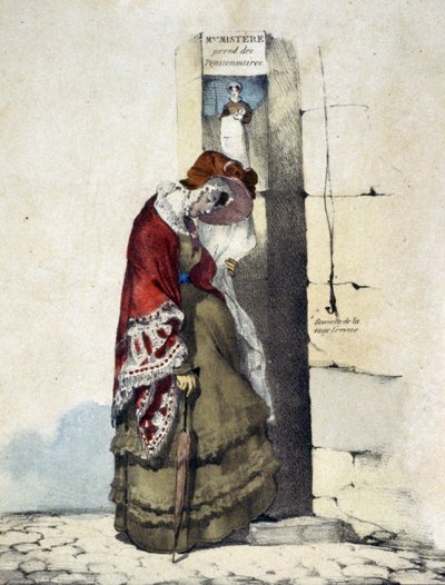 Woman going to have an abortion by Unbekannter Künstler