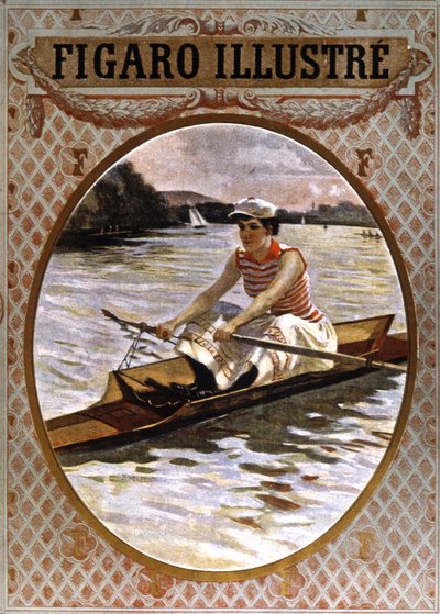 Woman Rowing by Unbekannter Künstler