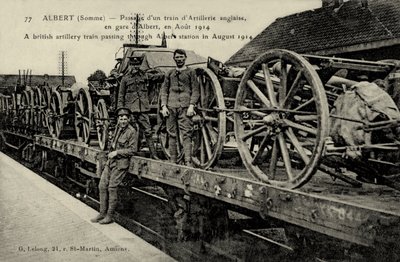 World War I: English artillery train by Unbekannter Künstler