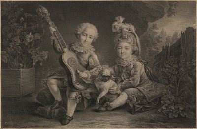 Young Children Playing, Paris, c.1775 by Unbekannter Künstler