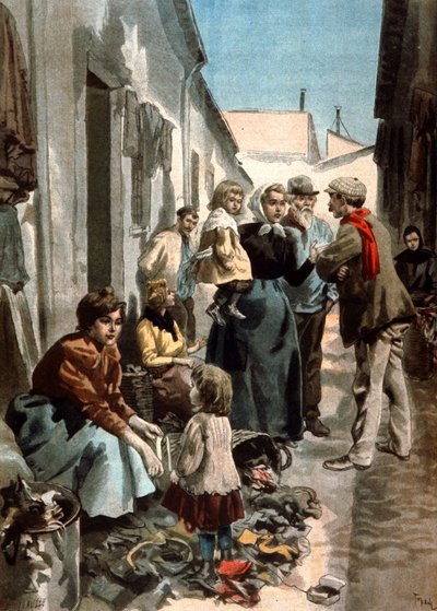 Rag-and-Bone Men in Paris, c. 1900 by Unbekannter Künstler