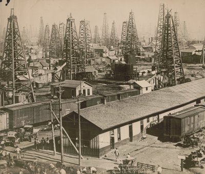 Oil Derricks at Burkburnett, Texas by Underwood and Underwood