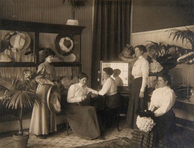 Five Ladies in a Millinery Shop by Unidentified