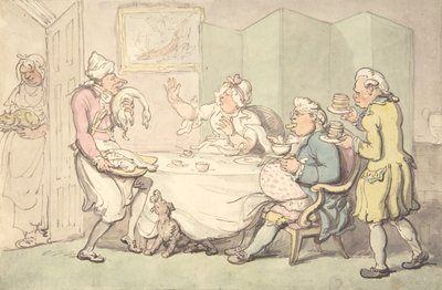 A Couple at Table with Servants by Unknown,Unknown.