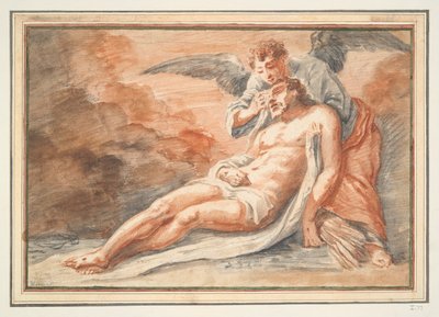 Angel Comforting the Deposed Christ by Unknown