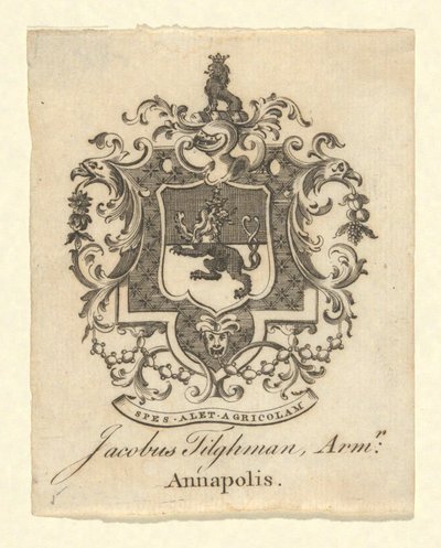 Bookplate of Jacob Tilghman by Unknown