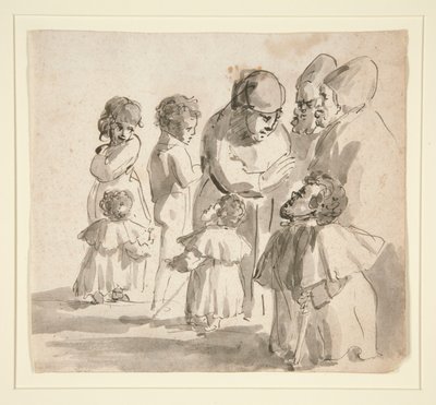 Caricature with Dwarves by Unknown
