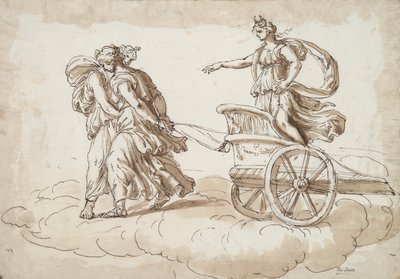 Diana in a Chariot Drawn by Two Women by Unknown