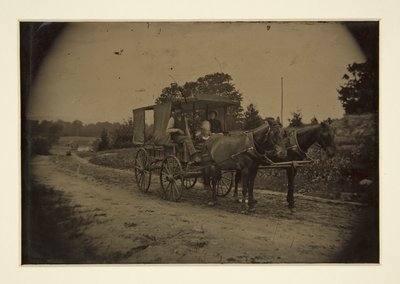 Family in a Wagon by Unknown