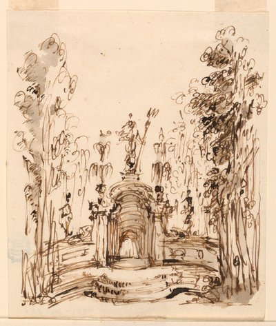 Fountain in a Park by Unknown