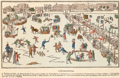 Frost Fair on the River Thames, London by Unknown