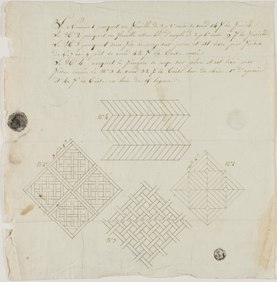 Intarsia Designs for Flooring by Unknown