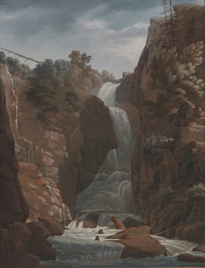 Landscape and Waterfall by Unknown