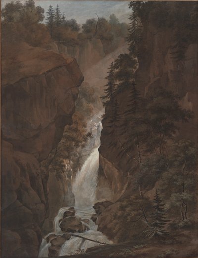 Landscape with Waterfall by Unknown