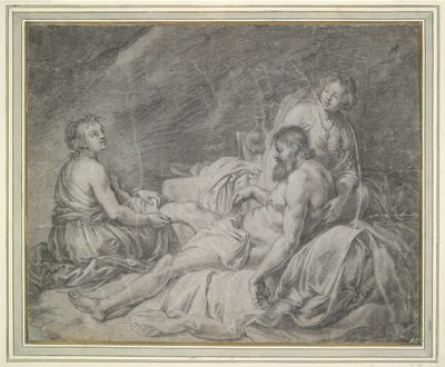 Lot and His Daughters by Unknown