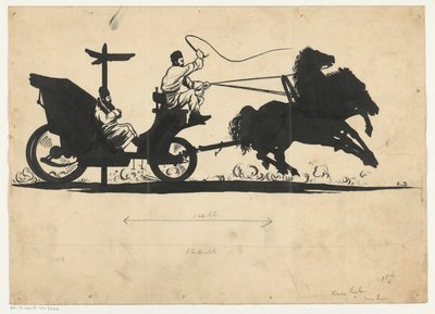 Man in Horse Carriage by Unknown