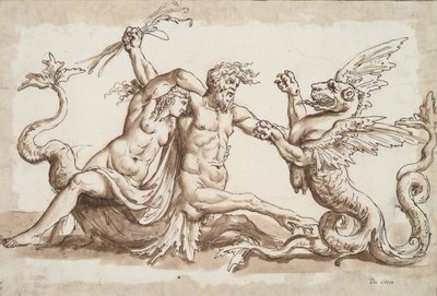 Nereid and Triton Fighting a Griffon by Unknown