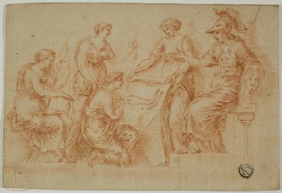 Pallas Athena and the Three Fates by Unknown