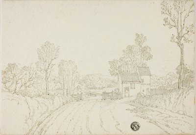Road Past House in Landscape by Unknown
