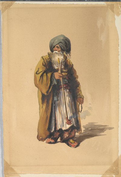 Russian or Turkish Man Smoking a Pipe by Unknown