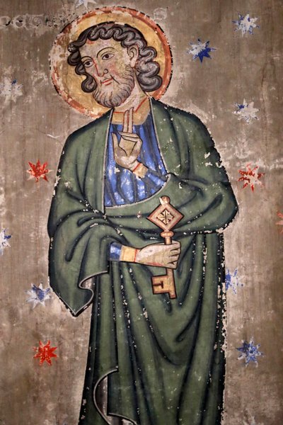 Saint-Pierre-le-Jeune Protestant Church, Saint Peter, Fresco, Strasbourg, France by Unknown
