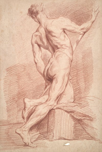 Study of Nude Male by Unknown