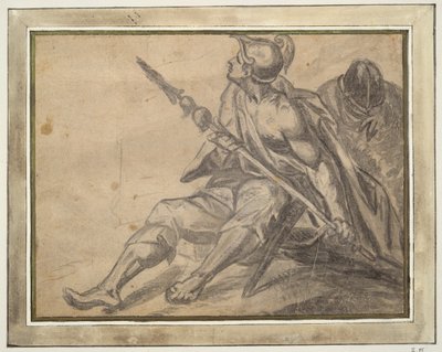 Two Seated Soldiers by Unknown