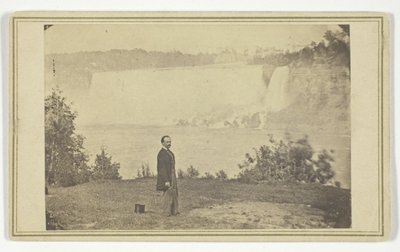 Untitled (Man at Niagara Falls) by Unknown