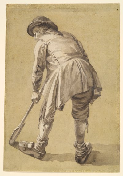 Untitled [Peasant Farmer Digging] by Unknown