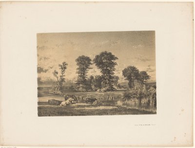 Pastoral Landscape with Grazing Horses by Unknown
